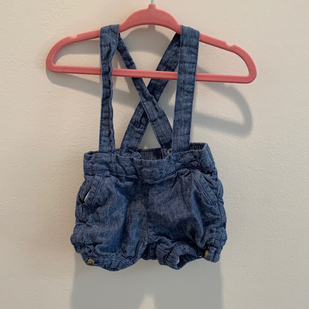 Janie and Jack Jean chambray overalls